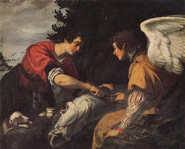 Jacopo Vignali Tobias and the Angel Sweden oil painting art